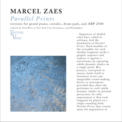 «Parallel Prints», del suizo Marcel Zaes