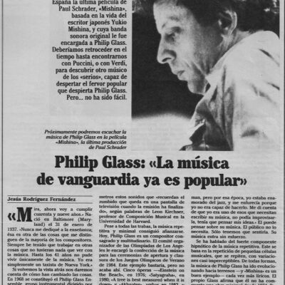 Rescates del archivo: Philip Glass en 1986
